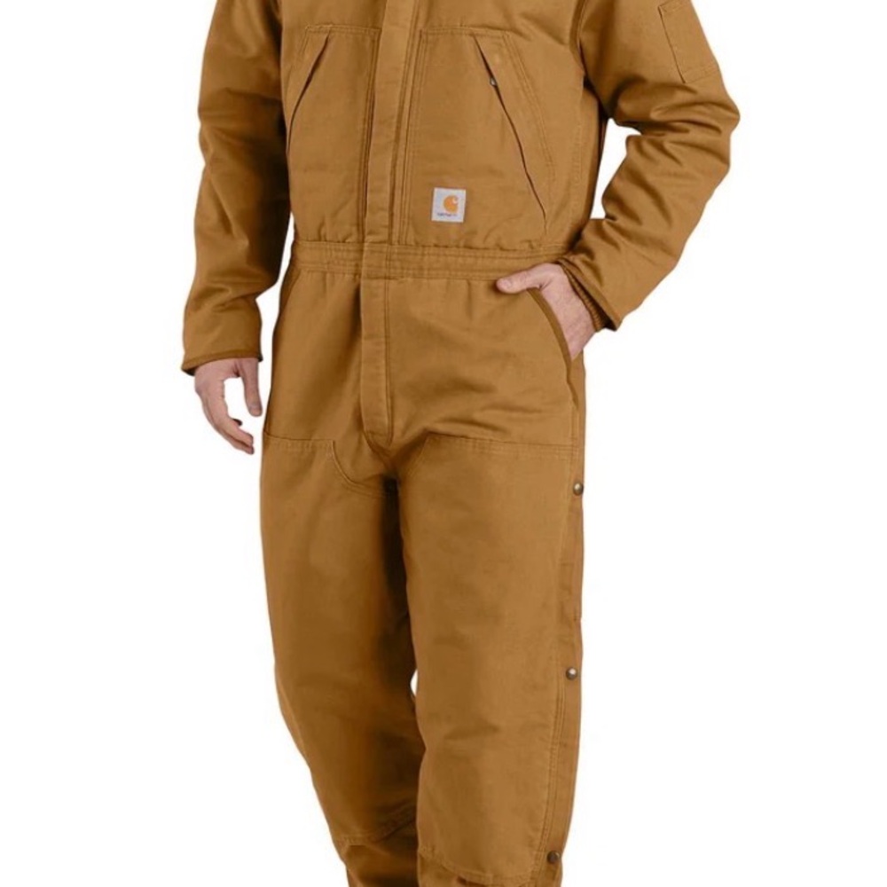 Vintage Carhartt Insulated Lined Winter Coveralls Medium Short